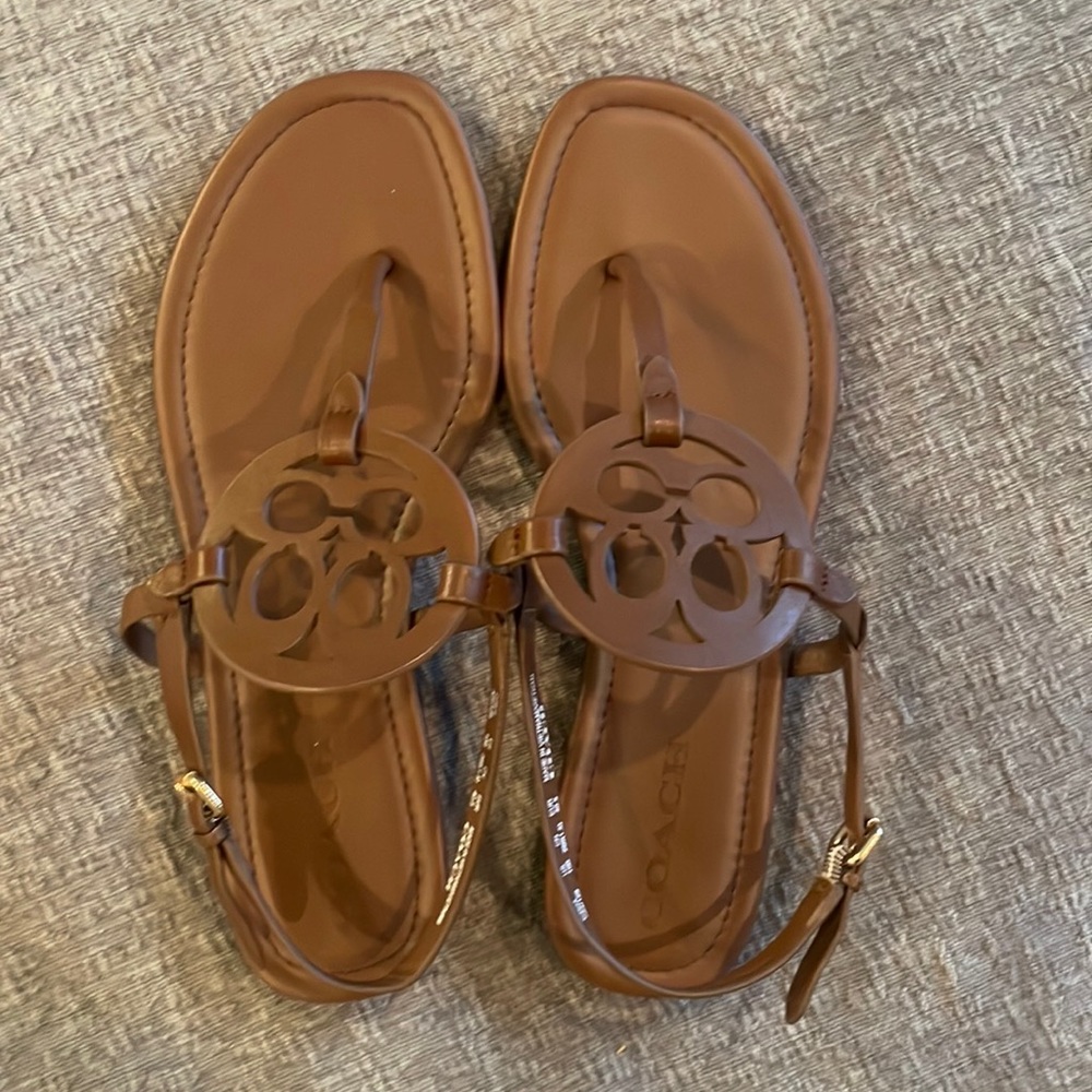 COACH brown sandals